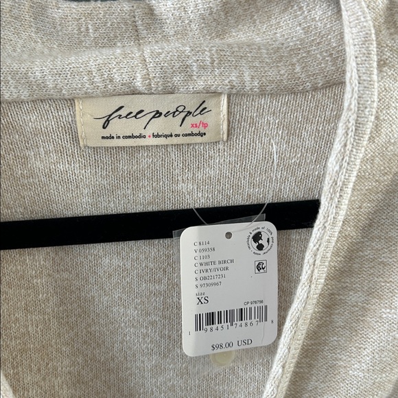 Free People Kait Cardigan Oatmeal NWT - Picture 4 of 7